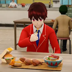 Скачать взломанную Anime Boy High School Life 3d  [МОД Меню]