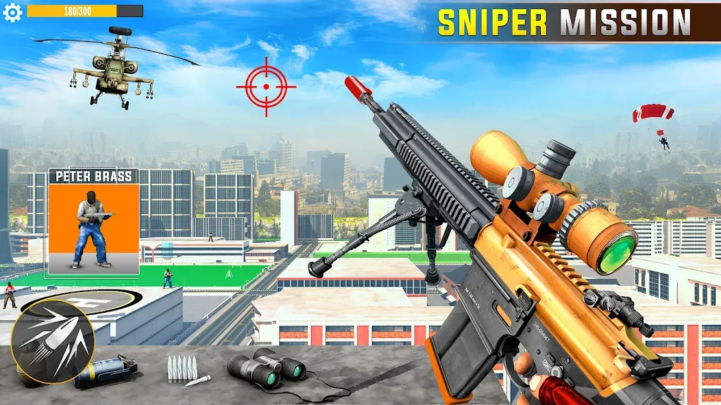 Banduk Game - Sniper Gun Games (Снайперская Война 3D) [МОД Бесконечные деньги] Screenshot 2