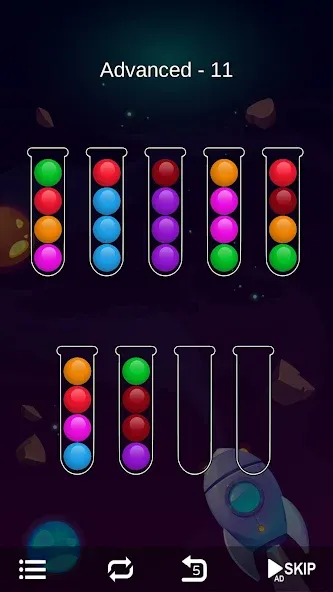 Ball Sort - Bubble Sort Puzzle (Болл Сорт) [МОД Меню] Screenshot 5