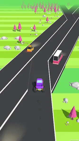 Traffic Run!: Driving Game [МОД Бесконечные монеты] Screenshot 3