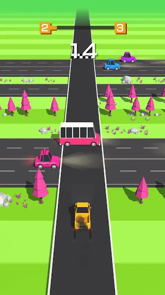 Traffic Run!: Driving Game [МОД Бесконечные монеты] Screenshot 4