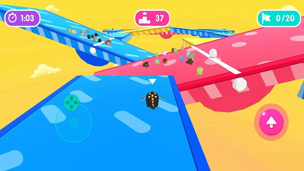 Fall.io - Race of Dino [МОД Menu] Screenshot 2