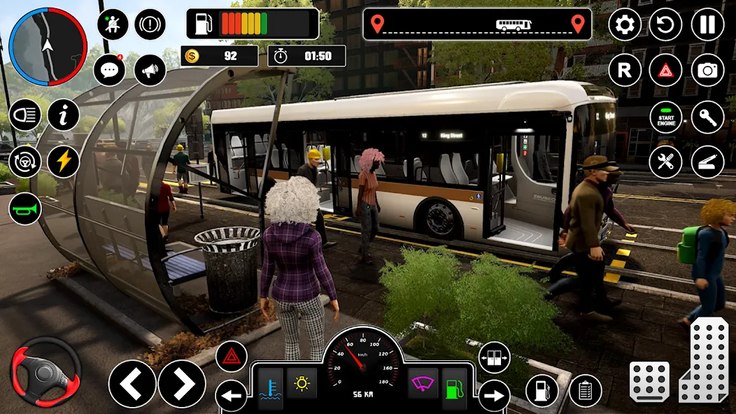 Bus Simulator : 3D Bus Games (Бас Драйвинг Симулятор ПВП Игра) [МОД Menu] Screenshot 3