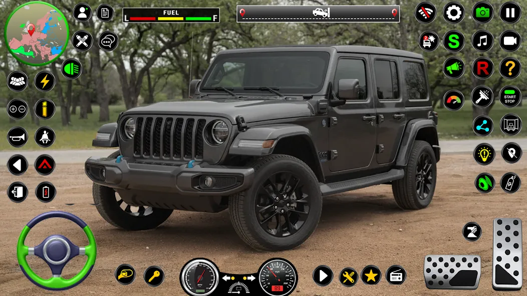 Jeep Driving Simulator offRoad (Джип Драйвинг Симулятор вне дороги) [МОД Много монет] Screenshot 4