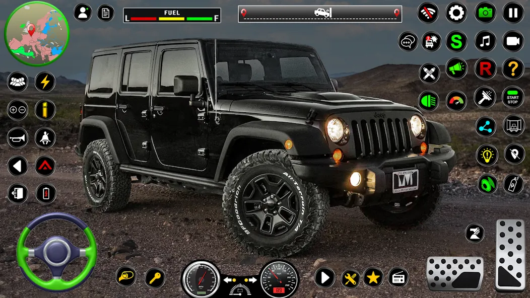 Jeep Driving Simulator offRoad (Джип Драйвинг Симулятор вне дороги) [МОД Много монет] Screenshot 5