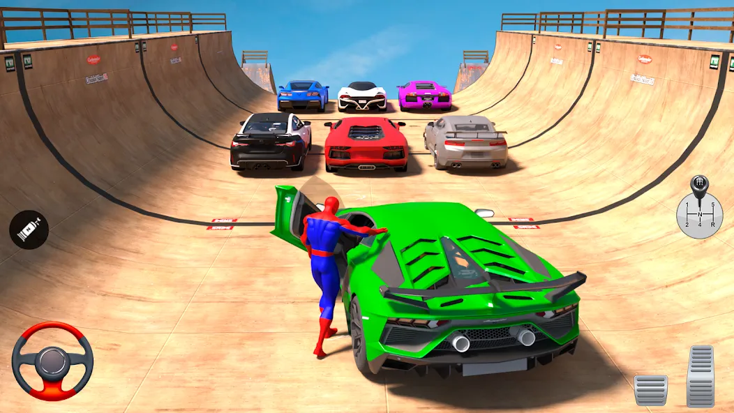 Superhero Car: Mega Ramp Games (Рамп Кар Гейм) [МОД Unlocked] Screenshot 1