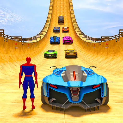 Superhero Car: Mega Ramp Games (Рамп Кар Гейм) [МОД Unlocked] Screenshot 2