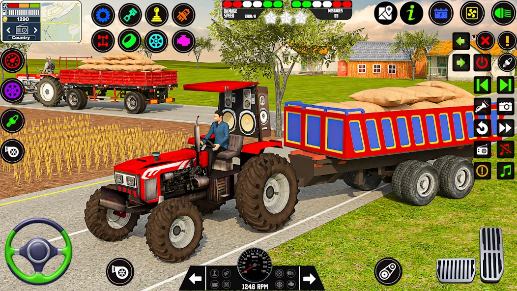 Farming Tractor Game Simulator (Фарминг Трактор Игра Симулятор) [МОД Много денег] Screenshot 5