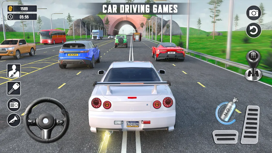 Real Highway Car Racing Games [МОД Много денег] Screenshot 1
