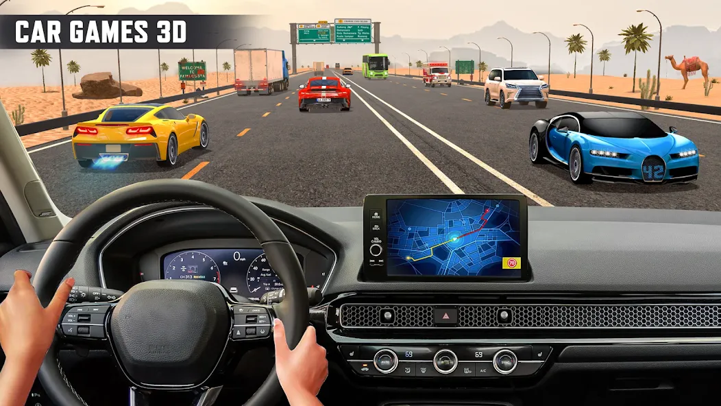 Real Highway Car Racing Games [МОД Много денег] Screenshot 4