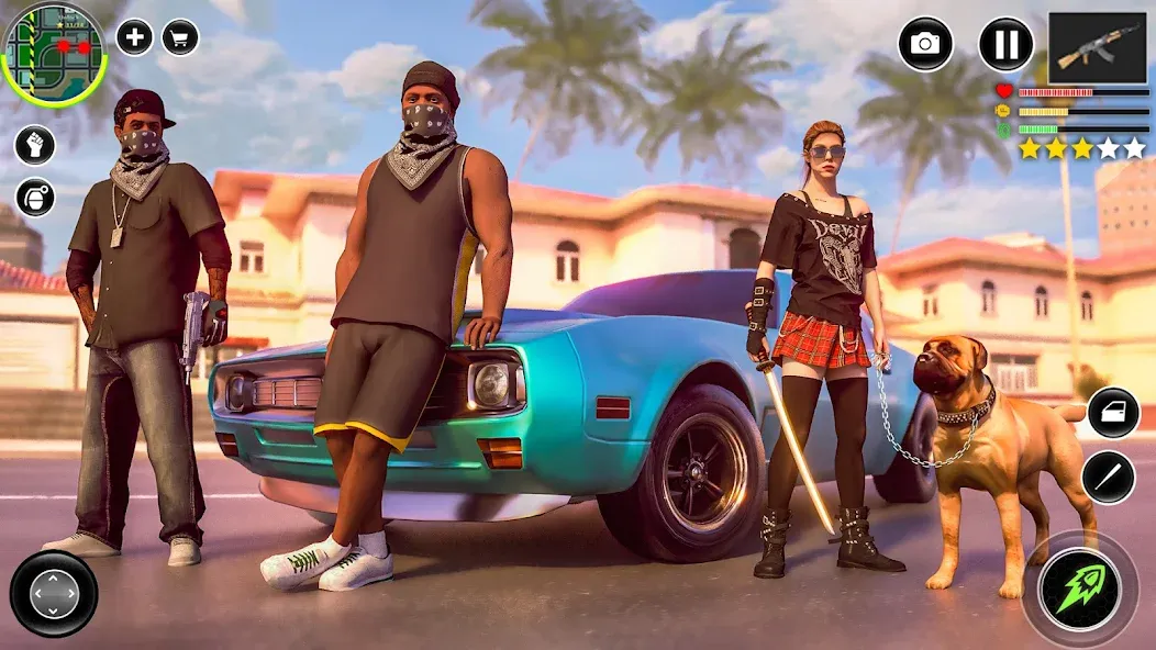 Grand City Thug Crime Games [МОД Бесконечные монеты] Screenshot 4