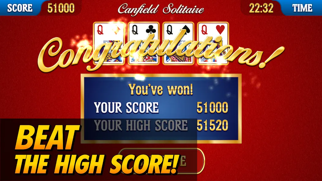 Canfield Solitaire (Кэнфилд пасьянс) [МОД Бесконечные деньги] Screenshot 2