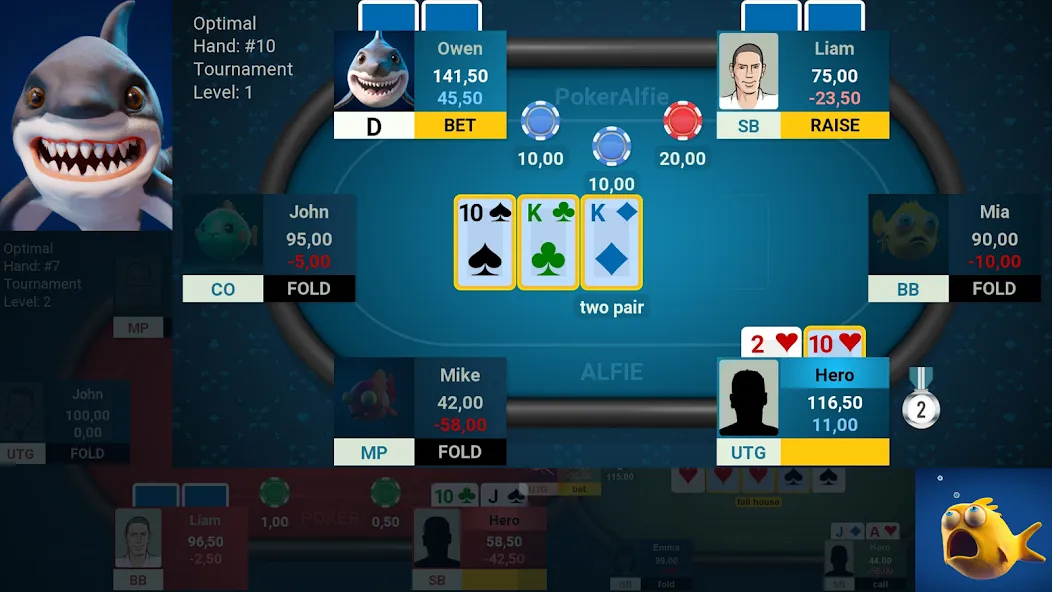 Offline Poker AI - PokerAlfie (Оффлайн Покер ИИ) [МОД Бесконечные монеты] Screenshot 1