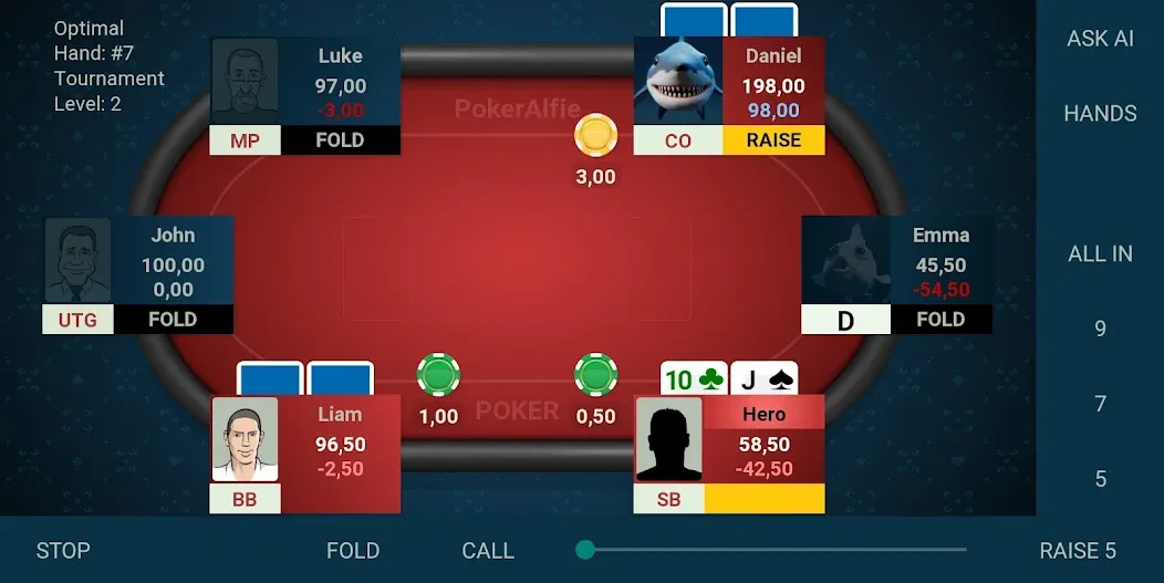 Offline Poker AI - PokerAlfie (Оффлайн Покер ИИ) [МОД Бесконечные монеты] Screenshot 3