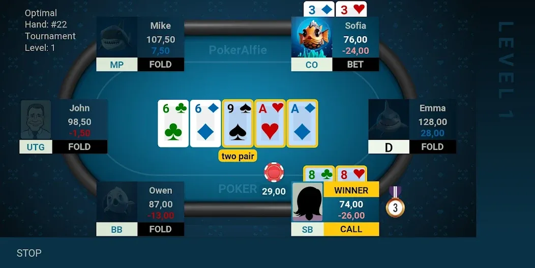 Offline Poker AI - PokerAlfie (Оффлайн Покер ИИ) [МОД Бесконечные монеты] Screenshot 5