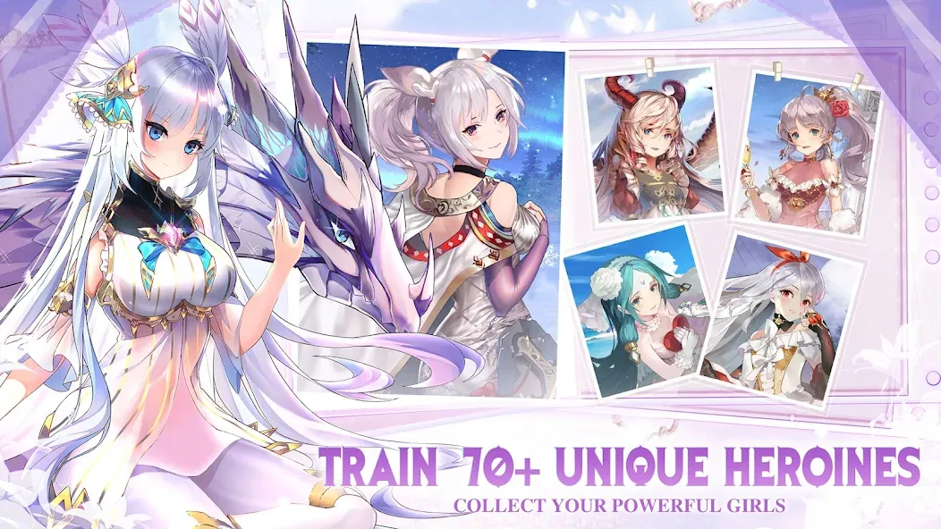 Girls' Connect: Idle RPG [МОД Много денег] Screenshot 2