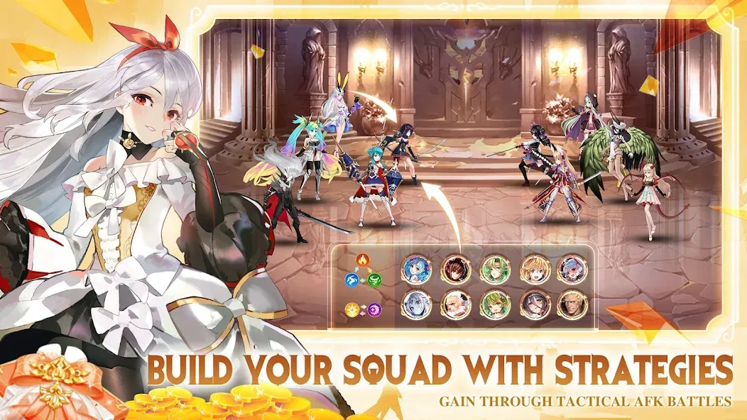 Girls' Connect: Idle RPG [МОД Много денег] Screenshot 3