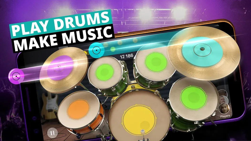 Drum Kit Music Games Simulator [МОД Бесконечные монеты] Screenshot 1