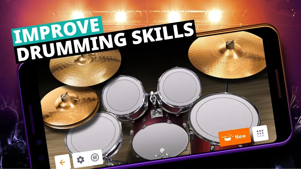 Drum Kit Music Games Simulator [МОД Бесконечные монеты] Screenshot 3
