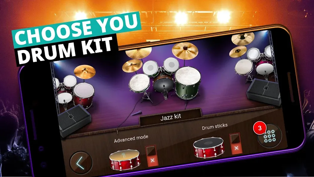 Drum Kit Music Games Simulator [МОД Бесконечные монеты] Screenshot 4