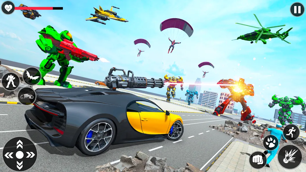 Flying Robot Transforming Game [МОД Mega Pack] Screenshot 2