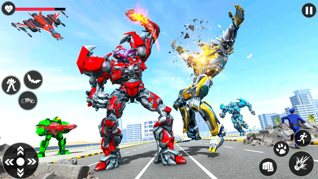 Flying Robot Transforming Game [МОД Mega Pack] Screenshot 3