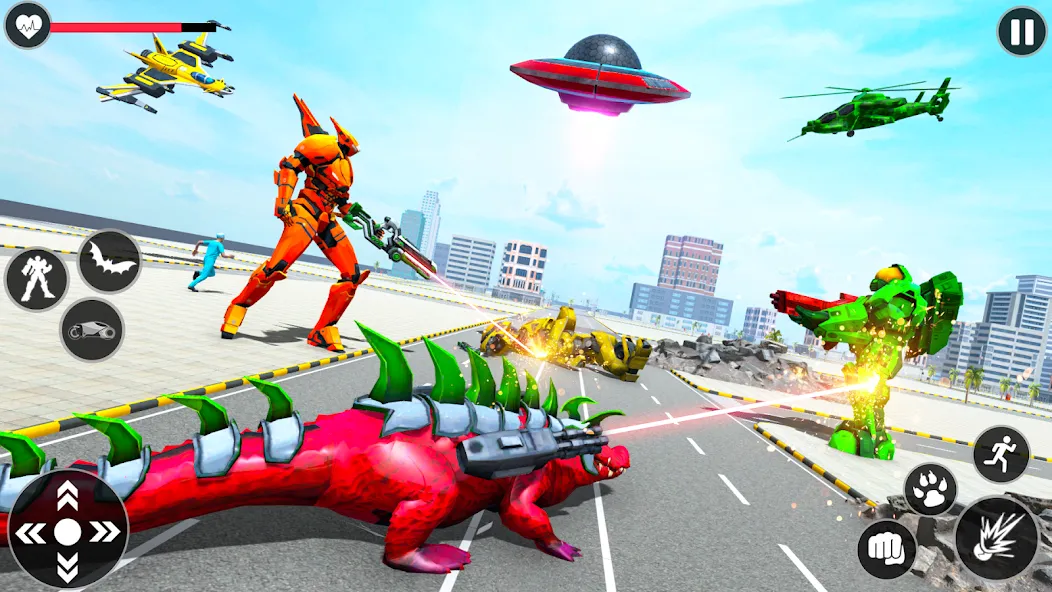 Flying Robot Transforming Game [МОД Mega Pack] Screenshot 5