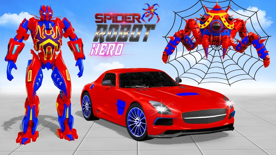 Spider Robot: Robot Car Games (Спайдер Робот) [МОД Много монет] Screenshot 4