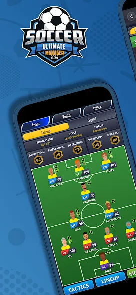 Ultimate Soccer Manager 2024 (Ультимейт Клуб Футбольный Менеджер) [МОД Бесконечные деньги] Screenshot 1