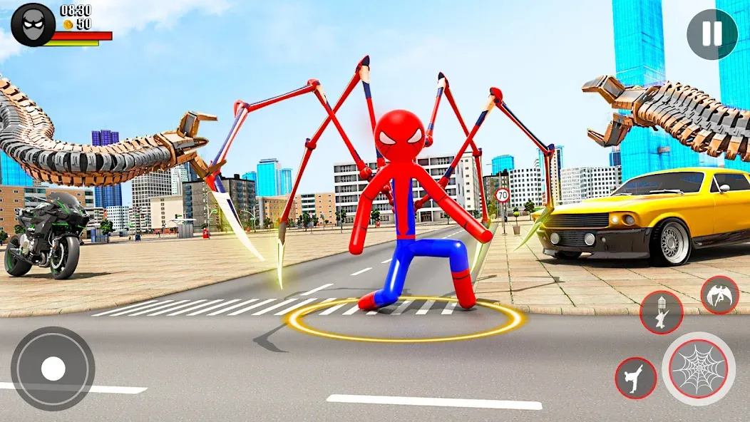 Spider Game-Stickman Rope Hero [МОД Unlimited Money] Screenshot 2