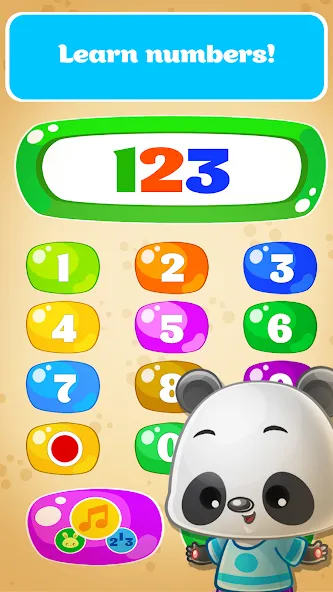 Babyphone game Numbers Animals [МОД Бесконечные монеты] Screenshot 2