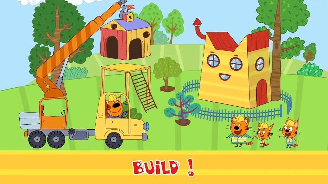 Kid-E-Cats Cars, Build a house [МОД Много денег] Screenshot 5