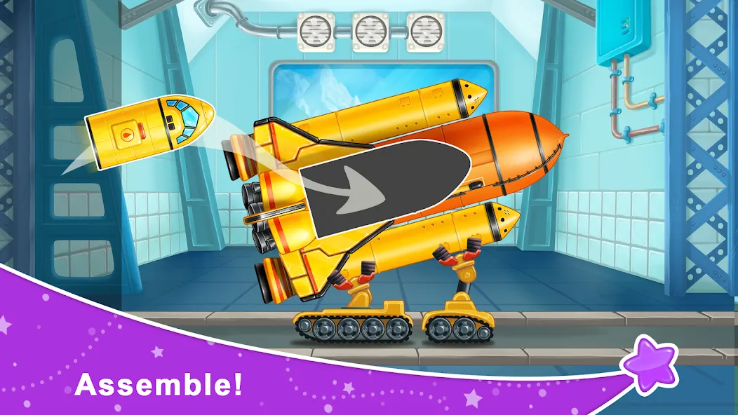 Rocket 4 space games Spaceship [МОД Много монет] Screenshot 1