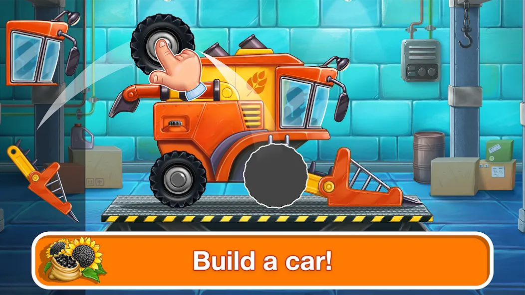 Tractor, car: kids farm games [МОД Бесконечные монеты] Screenshot 1