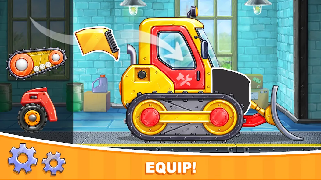 Car games Bulldozer for kids 5 [МОД Много монет] Screenshot 1