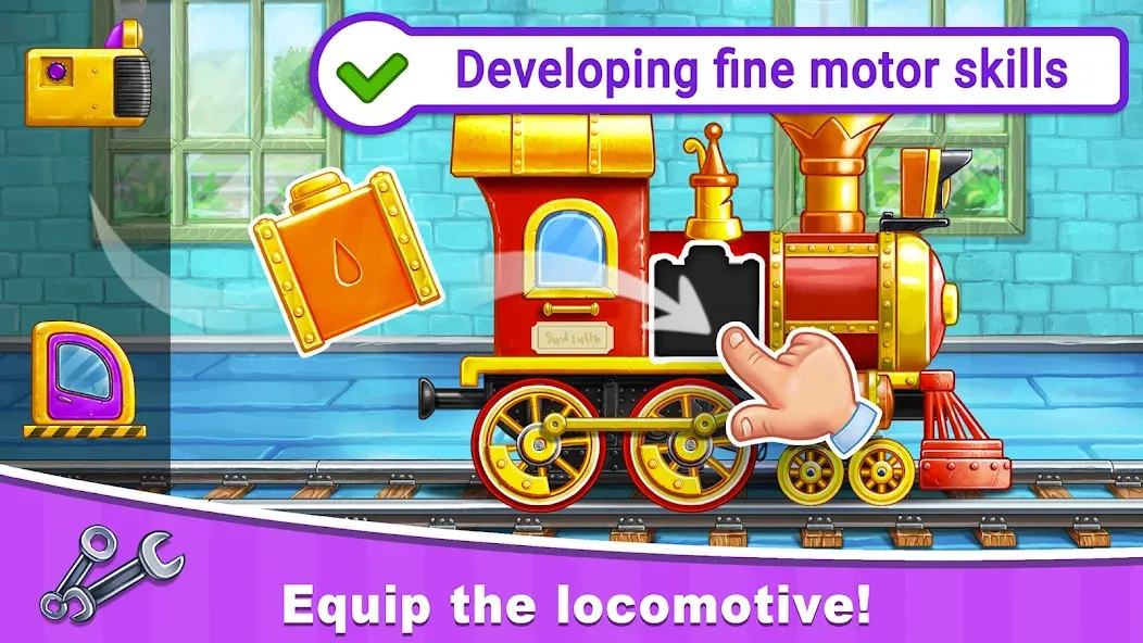 Train Games for Kids: station [МОД Меню] Screenshot 1