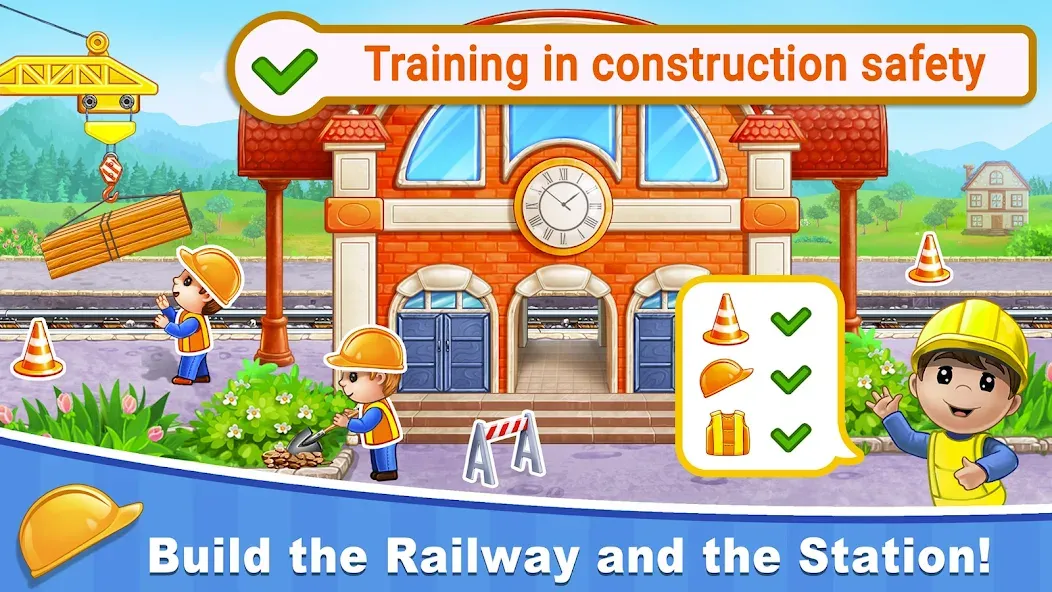 Train Games for Kids: station [МОД Меню] Screenshot 3