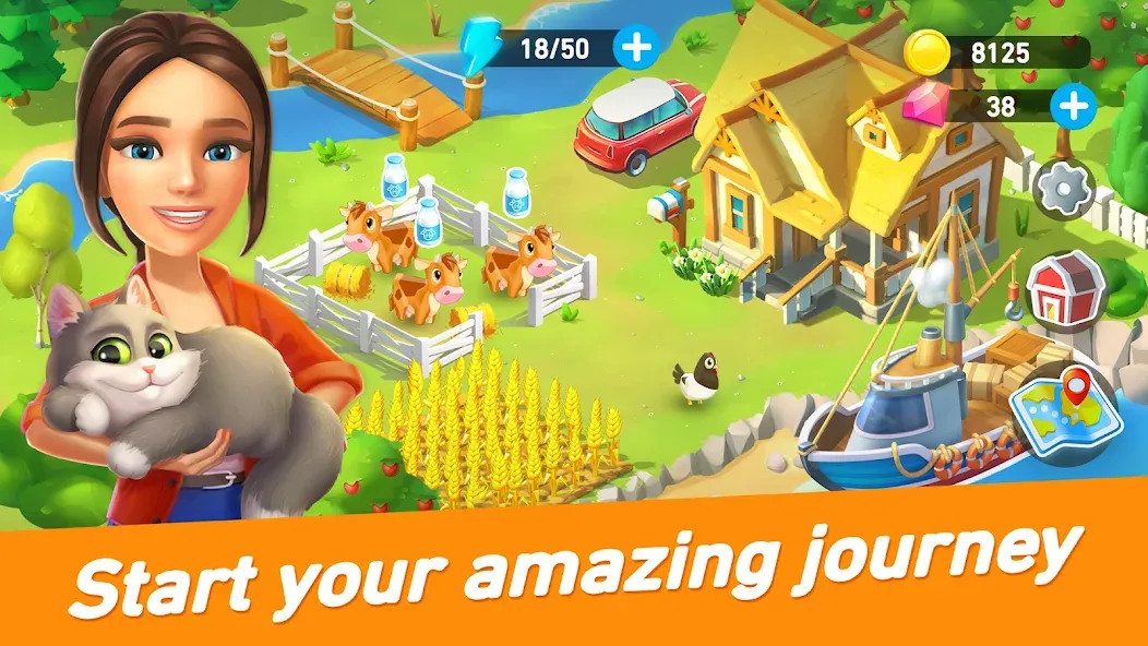 Goodville: Farm Game Adventure (Гудвилль) [МОД Бесконечные деньги] Screenshot 1