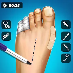 Взломанная Hospital Surgeon: Doctor Game  [МОД Unlimited Money]