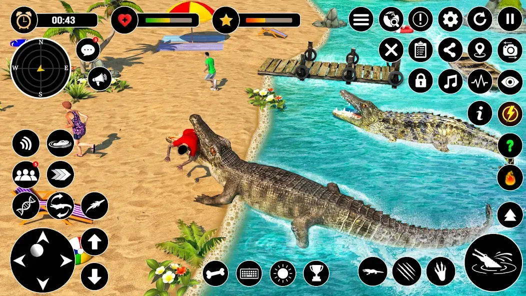 Animal Crocodile Attack Sim (Энимал Крокодайл Аттак Сим) [МОД Unlimited Money] Screenshot 3
