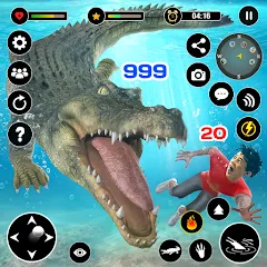 Взломанная Animal Crocodile Attack Sim (Энимал Крокодайл Аттак Сим)  [МОД Unlimited Money]