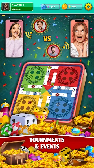 Multiplayer Dice Ludo Games (Мультиплеер Дайс Лудо Игры) [МОД Много денег] Screenshot 3