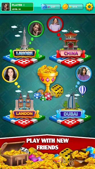 Multiplayer Dice Ludo Games (Мультиплеер Дайс Лудо Игры) [МОД Много денег] Screenshot 4