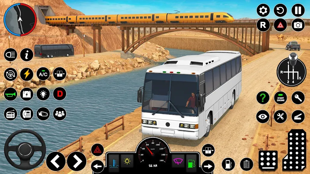 Offroad Bus Simulator Bus Game (Оффроуд Автобус Симулятор Игра) [МОД Много денег] Screenshot 1