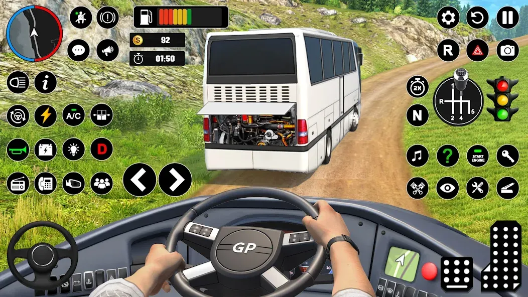 Offroad Bus Simulator Bus Game (Оффроуд Автобус Симулятор Игра) [МОД Много денег] Screenshot 3