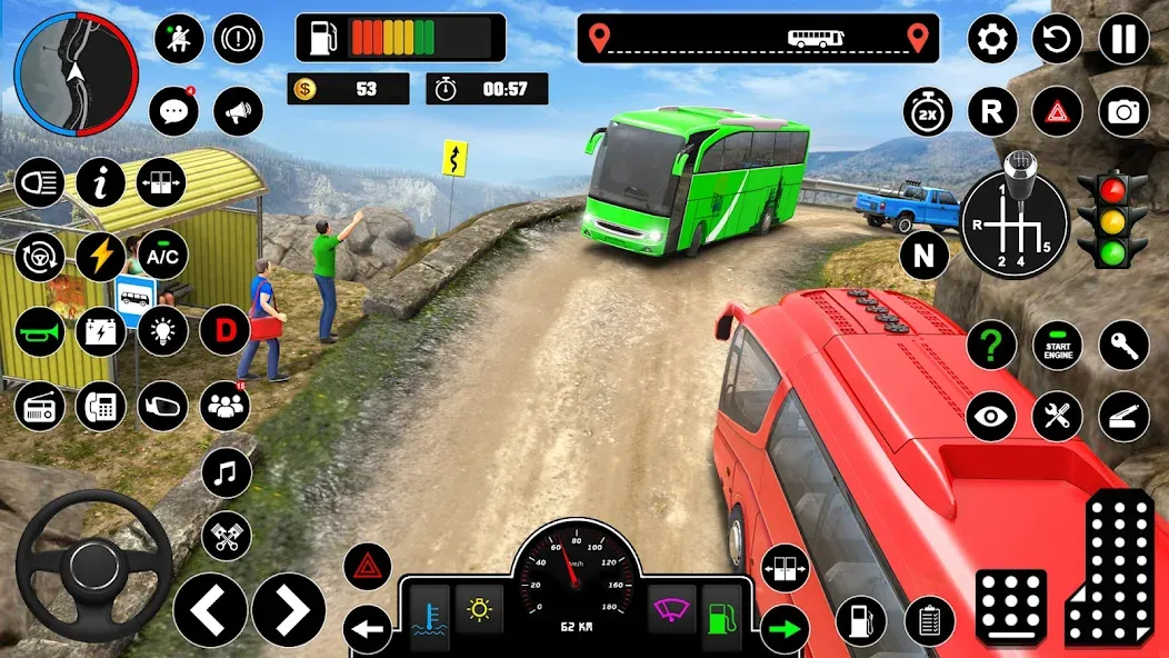Offroad Bus Simulator Bus Game (Оффроуд Автобус Симулятор Игра) [МОД Много денег] Screenshot 4