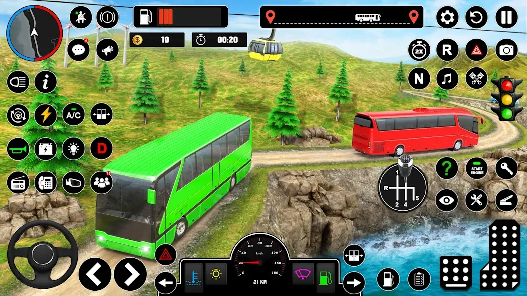 Offroad Bus Simulator Bus Game (Оффроуд Автобус Симулятор Игра) [МОД Много денег] Screenshot 5