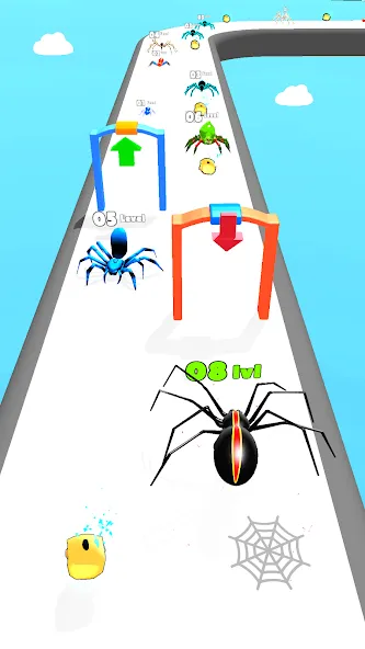 Insect Run - Spider Evolution (Инсект Эволюшн Ран) [МОД Много денег] Screenshot 1