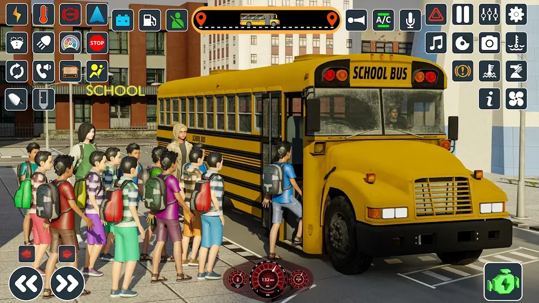 School Bus 3d : City Bus Games (Школьный автобус симулятор игры на автобусе) [МОД Unlocked] Screenshot 3