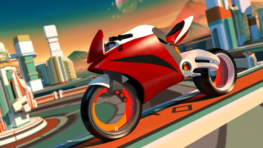 Gravity Rider: Space Bike Race (Гравити Райдер) [МОД Unlimited Money] Screenshot 2